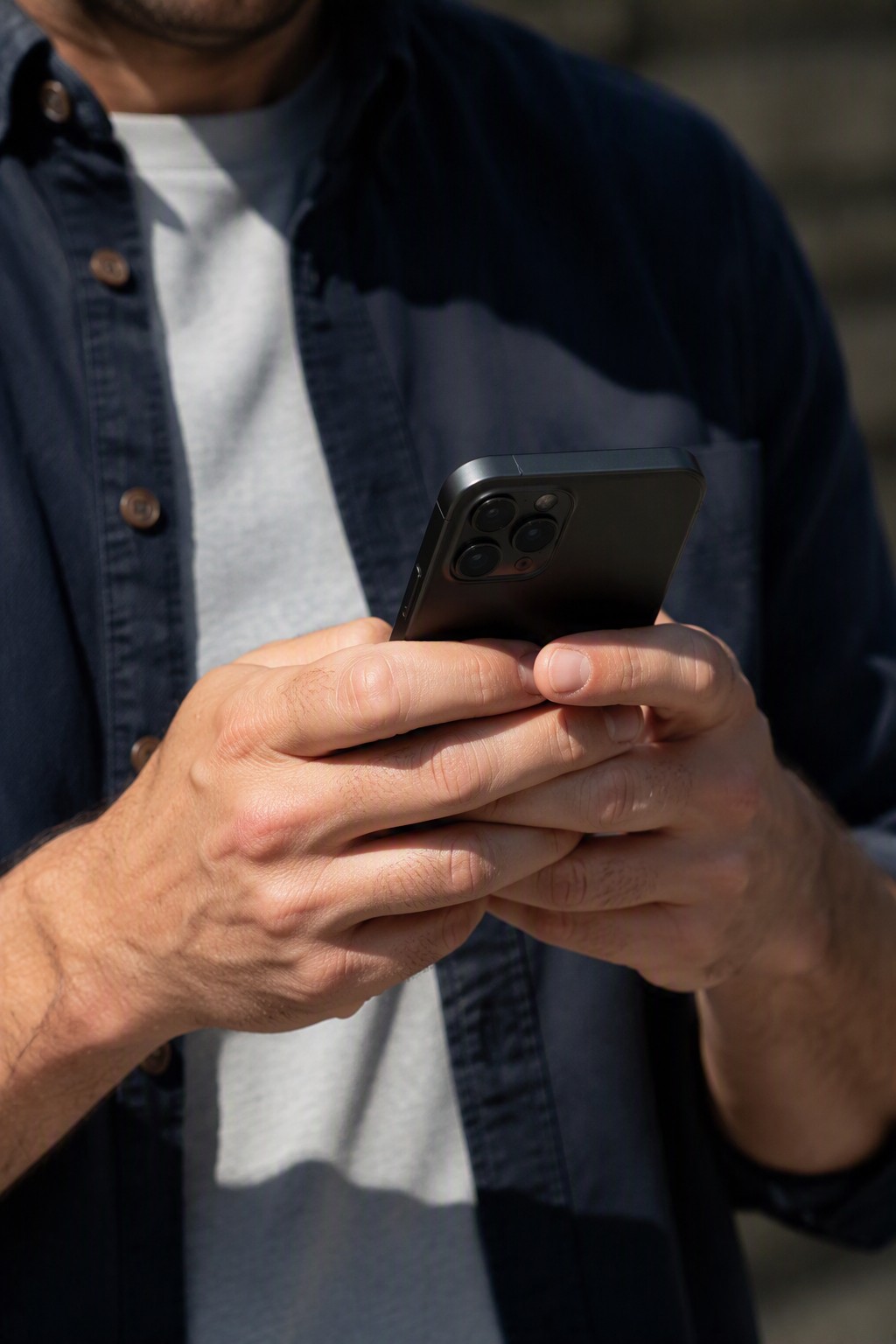 Man holding phone